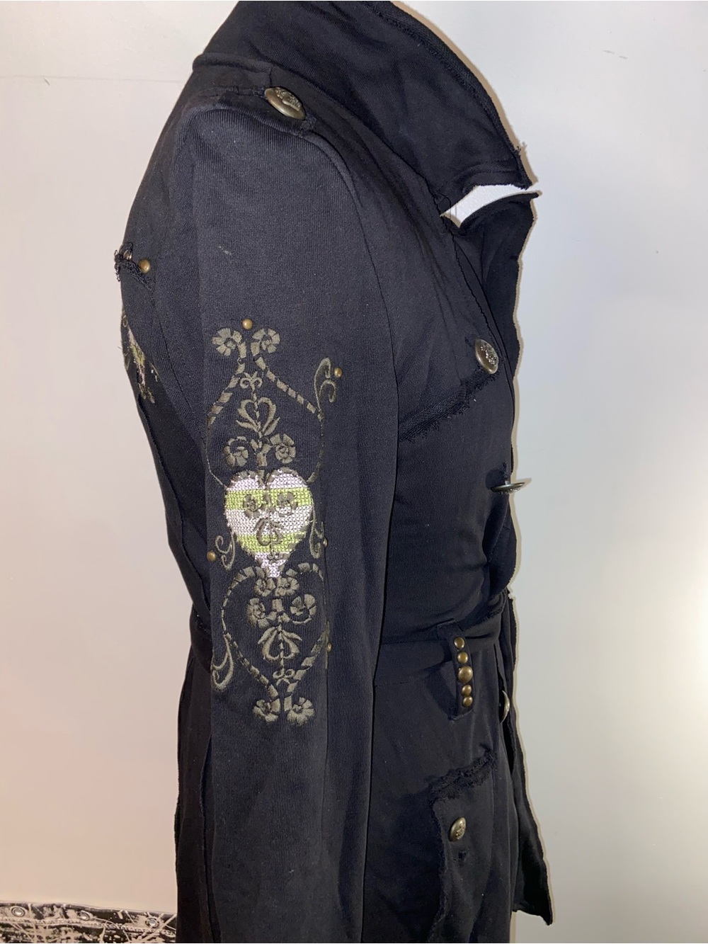 TAG Couture Women's Black Belted Trench Dress medium - Picture 12 of 15